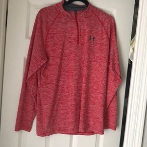 Under Armour 1/4 zip light weight red